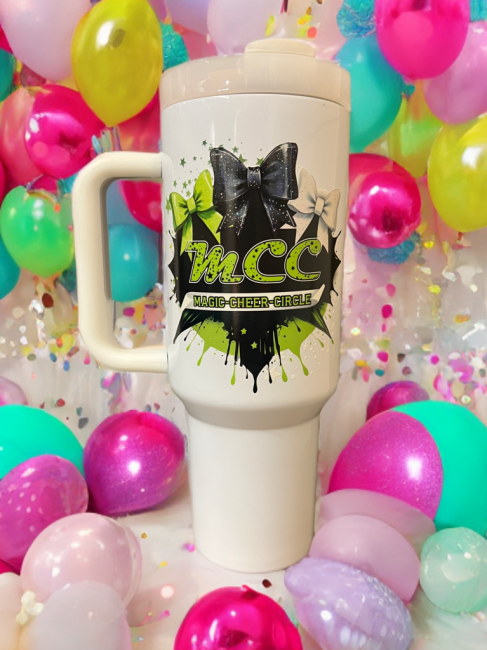 Cup 40oz white - MCC Design 3Bows